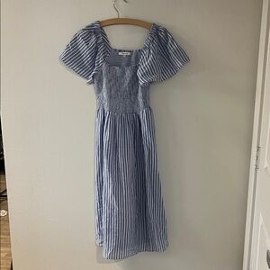 Madewell Striped Smocked Dress